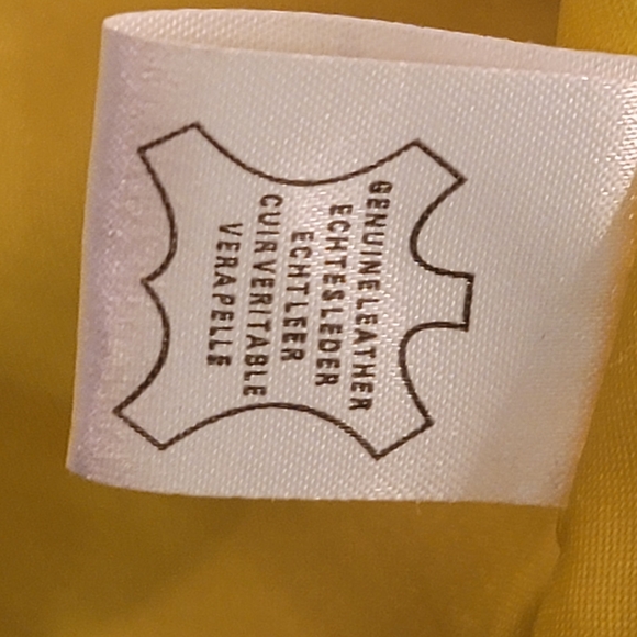 Josephine Vibrant Yellow Genuine Leather Jacket - Picture 9 of 11